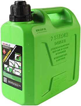 BKR® 5 L Plastic  Jerry Can for Generators, Jeeps and Vehicles (10.5 x 5 x 12.5-inch, Green)