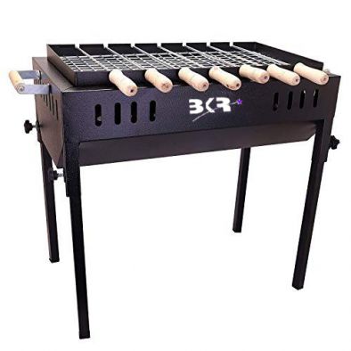 BKR® Barbeque Grill with 7 Skewers Stylish Design Metal Body