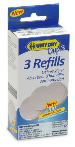 Humydry Duplo Moisture Absorber 3 Refill Pack Unscented 75g
