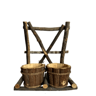 BKR® wooden Pots Showpiece stand LG0669